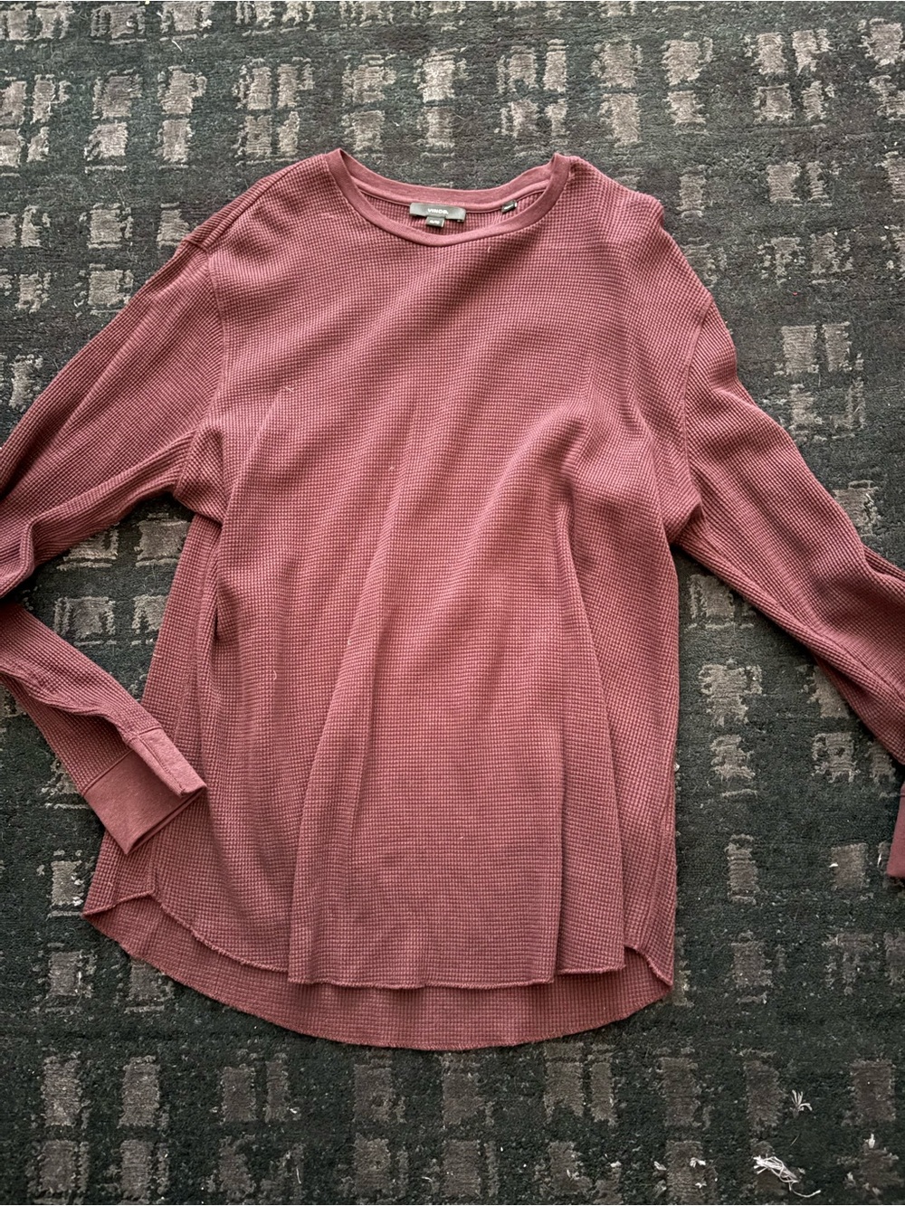 Men’s VINCE Relaxed Waffle Knit Long-Sleeve Top